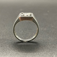 Mens 925 Sterling Silver Eagle Diamond Ring