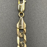 Unisex 9ct Yellow Gold Curb Link Necklace