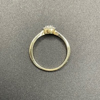 Ladies 10ct Yellow Gold Natural Diamond Cluster Ring