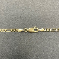 Unisex 9ct Yellow Gold Figaro Link Necklace