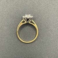 Ladies 18ct Yellow Gold Natural Diamond Cluster Ring