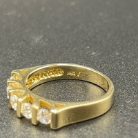 Ladies 14ct Yellow Gold Cubic Zirconia Ring