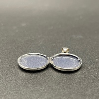 Ladies 10ct White Gold Oval Locket Pendant