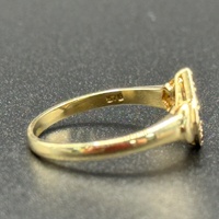 Ladies 9ct Yellow Gold Red Gemstone Ring
