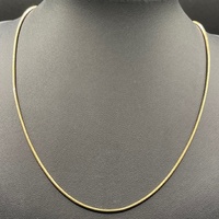 Ladies 9ct Yellow Gold Snake Link Necklace