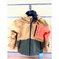 O'Neill Youth Jacksaw Snow Jacket Size 8 Rich Caramel Waterproof