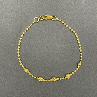 Ladies 22ct Yellow Gold Ball Bead Link Bracelet