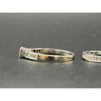 Ladies 18ct White Gold Diamond Bridal Ring Set