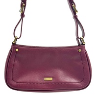 Oroton ORO512 Ladies Burgundy Leather Clutch Shoulder Bag Studded