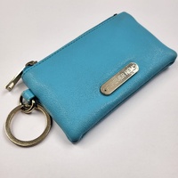 Forever New Blue Zip Coin Purse Keyring Small Wallet Card Cash Pouch