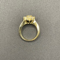 Ladies 18ct Yellow Gold Diamond Fleurette Ring
