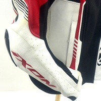 Ixon Vortex 2 Mens Riding Jacket Size M Leather CE Armor Black White Red