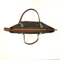 Calvin Klein Hailey Tote Bag H0GAJCR2 Brown Khaki Caramel Chain Zip