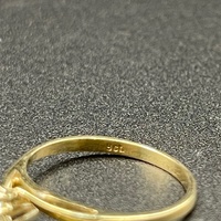 Ladies 9ct Yellow Gold Diamond Triple Ring Set