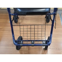 Mobilitymate Foldable 4 Wheel Rollator Walker with Seat and Brakes