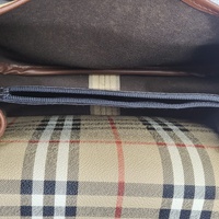 Vintage BURBERRY Haymarket Check Coated Canvas Crossbody Saddle Bag Authenticated