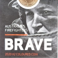 Royal Australian Mint 2020 $2 Australia's Firefighters Brave Coloured Coin