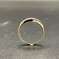 Ladies 10ct Yellow Gold Natural Diamond Ring
