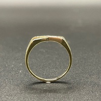 Mens 9ct Yellow Gold Diamond Ring