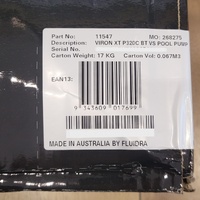 AstralPool Viron XT MkII P320C Variable Speed Pool Pump