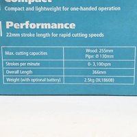 Makita DJR189Z 18V LXT Compact Brushless Cordless Reciprocating Saw Skin Only