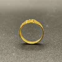 Unisex 22ct Yellow Gold Pattern Ring
