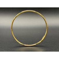 Ladies 9ct Yellow Gold Round Bangle