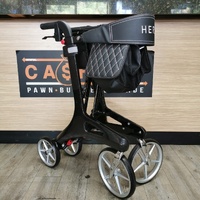 Hero+ 136kg SWL Carbon Fibre Seat Walker with Hand Brakes and Basket