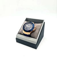 Guess Mens 3 Face Analog Watch Blue Rose Gold W0247G3