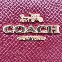 Coach Snap Wallet in Crossgrain Leather Dark Wine CCM75 Bifold