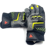 Dainese VR46 Sector Short Cuff Riding Gloves Size S 8 Black Yellow Motorcycle Gloves
