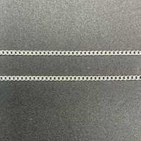 Unisex 925 Sterling Silver Curb Link Chain & Cross Pendant Necklace