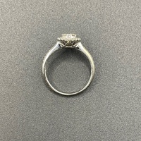 Ladies 9ct White Gold Diamond Cluster Ring