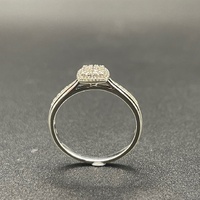 Ladies 9ct White Gold Diamond Cluster Ring
