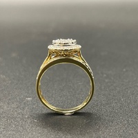 Ladies 9ct Yellow Gold Diamond Cluster Ring