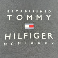 Tommy Hilfiger Established Stacked Logo T-Shirt Men's Size Large Casual Cotton Tee Classic Fit