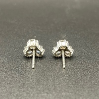 Ladies 9ct White Gold Diamond Stud Earrings