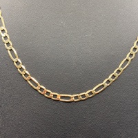 Unisex 9ct Yellow Gold Figaro Link Necklace