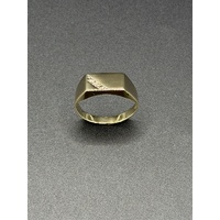 Mens 9ct Yellow Gold Signet Ring