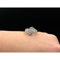 Ladies 9ct White Gold Diamond Cluster Ring