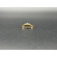 Ladies 9ct Yellow Gold Purple Gemstone Vintage Design Ring