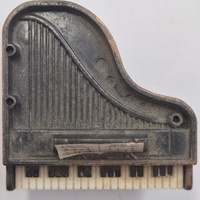 Antique Metal Grand Piano Pencil Sharpener Vintage Collectible Desk Decor