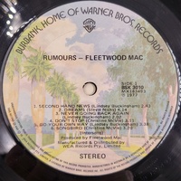 Fleetwood Mac – Rumours 1977 Original Australian Pressing Vinyl LP Record Classic Rock Vintage Collectible 33RPM