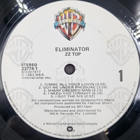 ZZ Top Eliminator 1983 Original Australian Pressing Vinyl LP Record Classic Rock Album
