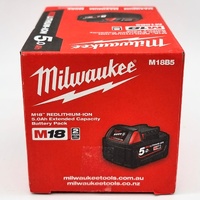 Milwaukee M18 18V RedLithium-Ion 5.0Ah Extended Capacity Battery Pack M18B5