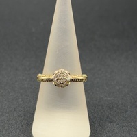 Ladies 9ct Yellow Gold Diamond Cluster Ring