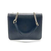Gucci Dollar Calfskin Interlocking G Chain Shoulder Bag Small Black