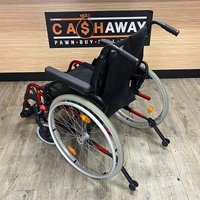 Breezy Basix 2 Self Propelled Wheelchair Aluminium 125kg Red Black