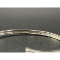 Ladies 925 Sterling Silver Cubic Zirconia Bangle
