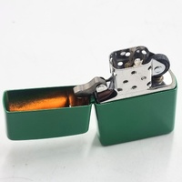 Zippo Grass Green Windproof Pocket Lighter Refillable Metal Collectible
